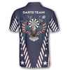 Maxcorners Patriots Athlete US Flag Pattern Darts Personalized Name And Team Name 3D Shirt