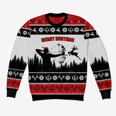 Maxcorners Custom Name Merry Huntmas Deer Hunting Christmas Shirt 3D All Over Printed Clothes