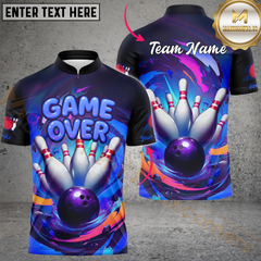 Maxcorners Blast Game Over Bowling Jersey Multicolor Customized Name, Team Name 3D Shirts