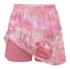 Maxcorners Customized Bowling Trouser Skirts With Shorts Underneath, Bowling Pink Diamond Skorts With Pockets