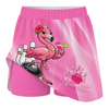 Maxcorners Customized Bowling Trouser Skirts With Shorts Underneath, Bowling Flamingo Queen With Pockets