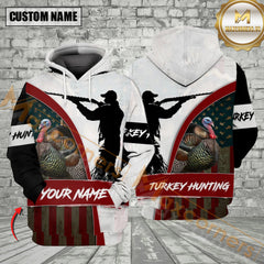 Maxcorners Custom Name Turkey Hunting All Over Print Shirt Best Gift For Hunter