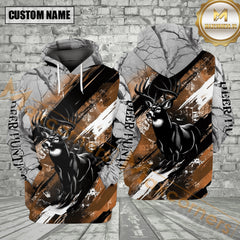 Maxcorners Deer Hunting Brown Black Camo All Over Print Shirt
 Best Gift For Hunter