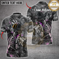 Maxcorners Darts Skeleton Gunslinger Multicolor Customized Name, Team Name 3D Shirts