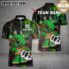 Maxcorners Darts Halloween Bear With Dartboard Multicolor Customized Name, Team Name 3D Shirts
