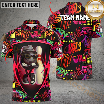 Maxcorners Street Style Funny Ball Bowling Jersey Multicolor Customized Name, Team Name 3D Shirts