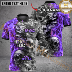 Maxcorners Darts Skull Mutilcolor Options Personalized Name, Team Name 3D Polo Shirt