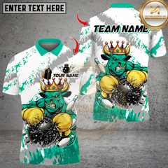 Maxcorners Bowling Muscle Boxing Bull Multicolor Customized Name, Team Name 3D Shirts