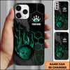 Maxcorners Bowling Flame Hexagon Ball Multicolor Personalized Name 3D Phone Case