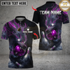 Maxcorners Bowling Wolf Flame Smoke Multicolor Customized Name, Team Name 3D Shirts