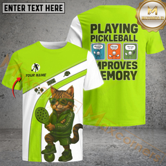 Maxcorners Playing Pickleball Improve Memory Personalized Name, Team Name Unisex Shirt