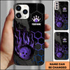 Maxcorners Bowling Flame Hexagon Ball Multicolor Personalized Name 3D Phone Case