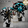 Maxcorners Billiards Black Gold Explosion Multicolor Customized Name, Team Name 3D Shirt