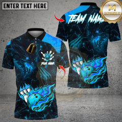 Maxcorners Bowling Fire Dragon Multioptions Personalized Name, Team Name Unisex 3D Shirts