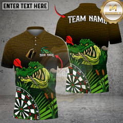 Maxcorners Darts Alligator Customized Name, Team Name 3D Shirt (4 Colors)