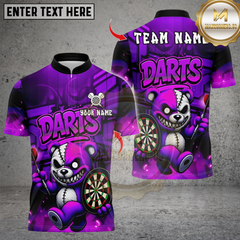 Maxcorners Darts Halloween Bear With Dartboard Multicolor Customized Name, Team Name 3D Shirts