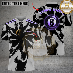 Maxcorners Billiards Black Gold Explosion Multicolor Customized Name, Team Name 3D Shirt