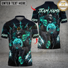 Maxcorners Thunder Grim Reaper Bowling Design Multicolor Customized Name, Team Name 3D Shirts