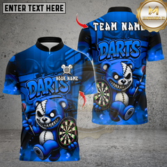 Maxcorners Darts Halloween Bear With Dartboard Multicolor Customized Name, Team Name 3D Shirts