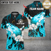 Maxcorners Flaming Bowling Pins Design Multicolor Customized Name, Team Name 3D Shirts