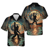 Maxcorners Not All Who Wander Are Lost Funny Bigfoot Men's Golf Polo Shirt, Golfers Gift, Funny Golf Shirt