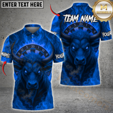 Maxcorners Darts Firestorm Bullseye Personalized Name, Team Name Shirt