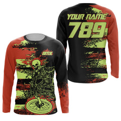 Maxcorners BMX Skull Cycling Customize Name 3D Shirts