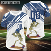 Maxcorners Custom Baseball Jersey For Men Personalized Red Baseball, Baseball Shirt For Newborn LM2608