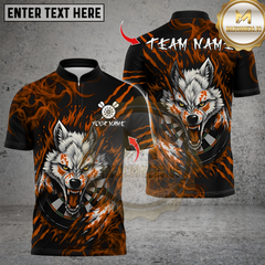 Maxcorners Darts Wolf With Dartboard Multicolor Customized Name, Team Name 3D Shirts