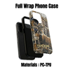 Maxcorners Rustic American Flag Woodland Branches Deer Hunting Premium Personalized Name Phone Case