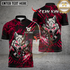 Maxcorners Darts Wolf Crack Multicolor Customized Name, Team Name 3D Shirts