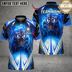 Maxcorners Golf Electric Tiger Multicolor Customized Name, Team Name 3D Shirts