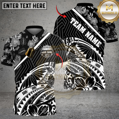 Maxcorners Bowling And Pins Polynesian Pattern Multicolor Customized Name, Team Name 3D Shirts