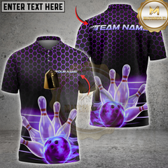 Maxcorners Bowling Impact Multicolor Customized Name, Team Name 3D Shirts
