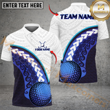 Maxcorners Tribal Swing Golf Polo Shirt, Customized Name & Team Name 3D Shirts (4 Colors)