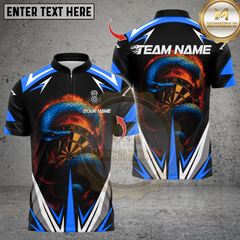 Maxcorners Fiery Snake With Dartboard Multicolor Customized Name, Team Name 3D Shirts
