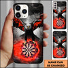 Maxcorners Darts Eagle Smoke Dartboard Multicolor Personalized Name 3D Phone Case