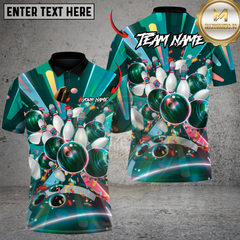 Maxcorners Infinity Strike Bowling Multicolor Customized Name, Team Name 3D Shirts