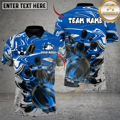 Maxcorners Bowling Crimson Chaos Strike Multicolor Customized Name, Team Name 3D Shirts