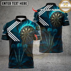 Maxcorners Darts Fire Flame Multicolor Customized Name, Team Name 3D Shirts