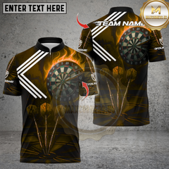 Maxcorners Darts Fire Flame Multicolor Customized Name, Team Name 3D Shirts