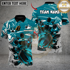 Maxcorners Bowling Crimson Chaos Strike Multicolor Customized Name, Team Name 3D Shirts