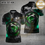 Maxcorners Dartboard Black White Rose Smoke Effect Design Multi Options Personalized Name Team Name 3D Shirt