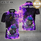 Maxcorners Bowling Flame Ball Cartoon Fire Style Multi Options Personalized Name Team Name 3D Shirt