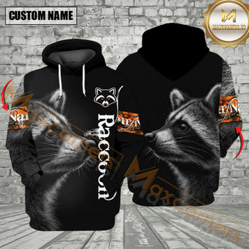 Maxcorners Custom Name Deep Raccoon Hunting All Over Print Shirt
 Best Gift For Hunter