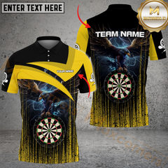 Maxcorners Darts Thunder Eagle Multicolor Option Personalized Name 3D Shirt