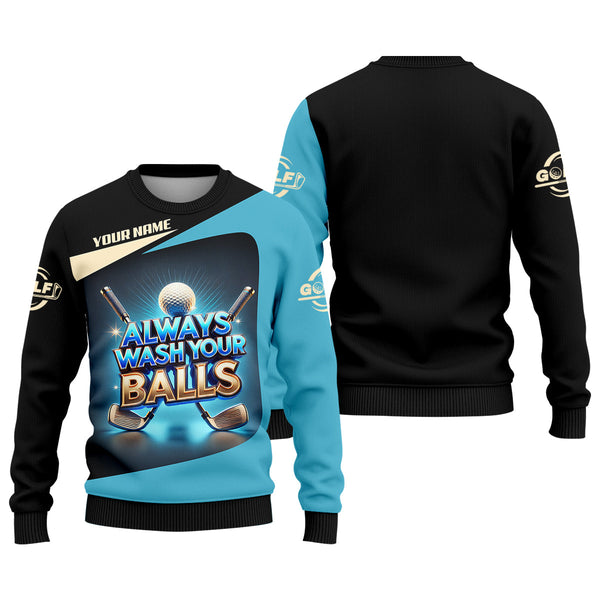 Maxcorners Always Wash Your Balls Custom Golf Shirts, Mens Golf Gift, Funny Golf Shirt