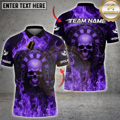 Maxcorners Darts Flaming Skull Multicolor Customized Name, Team Name 3D Shirts