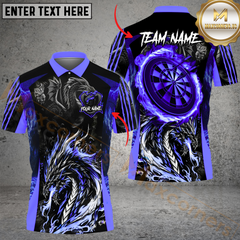 Maxcorners Darts Angry Dragon Multicolor Options Personalized Name, Team Name 3D Shirt