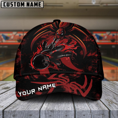 Maxcorners Bowling Spider Multicolor Personalized Name 3D Cap